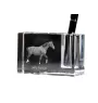 Selle Français - Porte-stylos, organiseur en cristal avec image d'un cheval, décoration de bureau unique par la marque Art-Dog