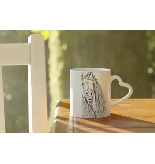 Pintabian - cup with a dog, adorable cup with a heart-shaped handle, universal gift from the Art-Dog brand