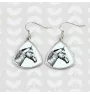 Selle Francais - earrings with a horse, hanging earrings with a picture, personalized jewelry with Art-Dog brand print