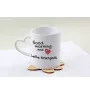 Selle Français - tasse avec chien, une tasse adorable avec une anse en forme de cœur, un cadeau universel de la marque Art-Dog