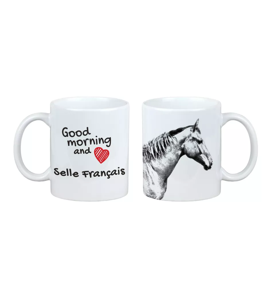 Selle Francais kubek z koniem good morning Art-Dog