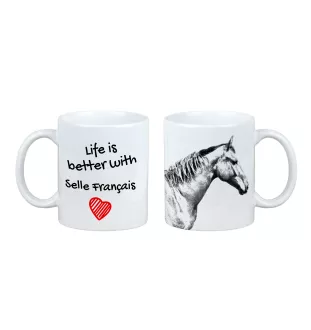 Selle Francais - mug with a horse, mug with a photo, personalized gift from the Art-Dog brand