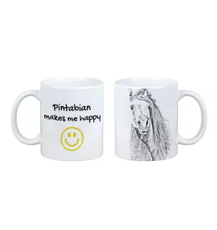 Pintabian - cup with a horse, a cheerful cup for a dog lover, a personalized gift from the Art-Dog brand