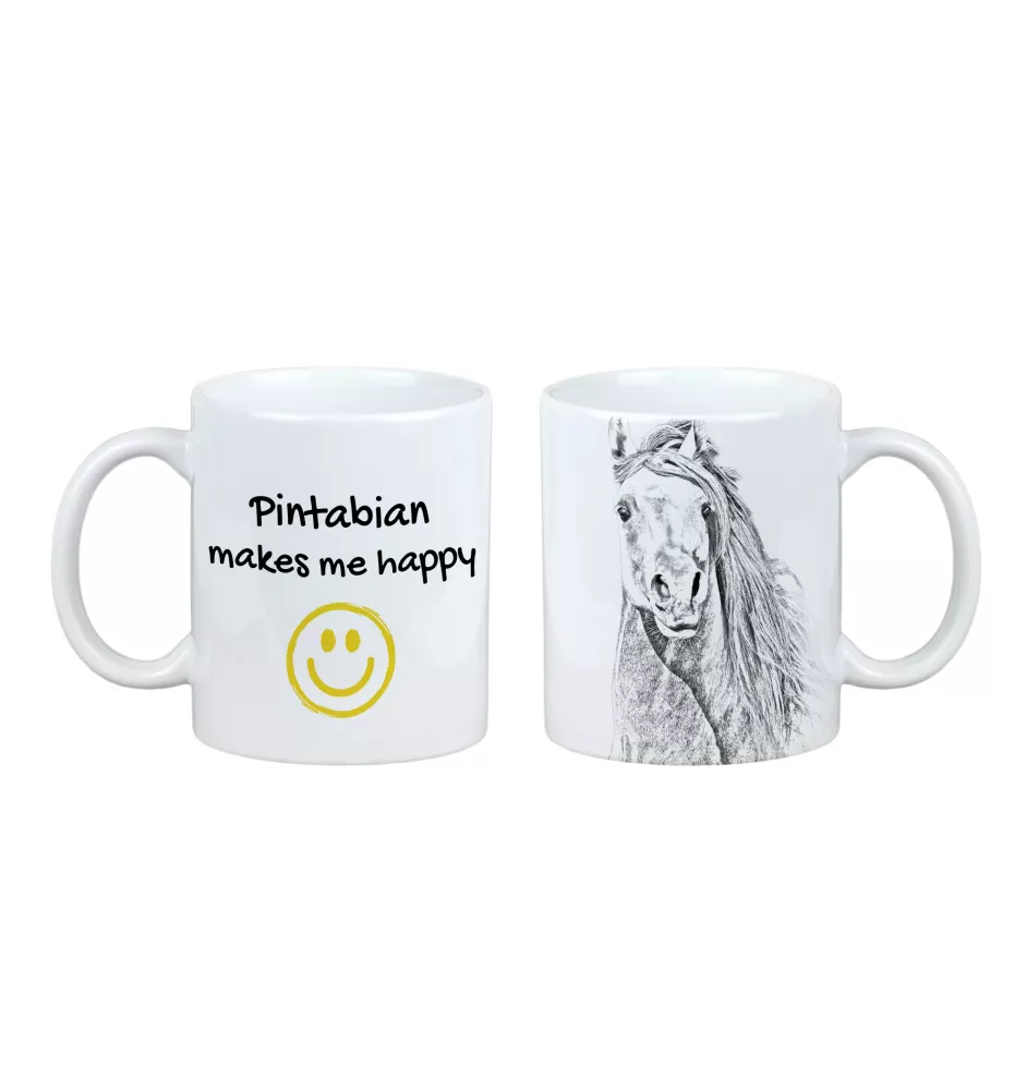 Pintabian - tasse avec un cheval, une tasse joyeuse pour les amoureux des chiens, un cadeau personnalisé de la marque Art-Dog