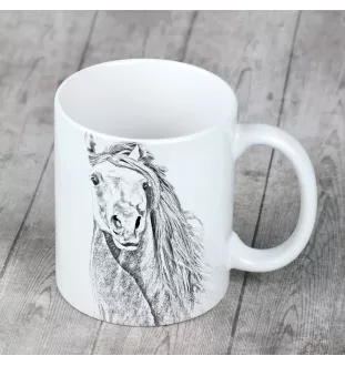 Pintabian - cup with a horse, a cheerful cup for a dog lover, a personalized gift from the Art-Dog brand
