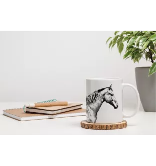 Selle Français - tasse avec un cheval, une tasse charmante avec une illustration, un cadeau avec votre photo de la marque Art-Dog