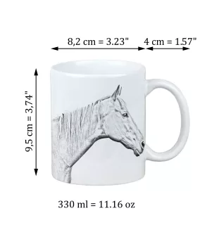 Rennpferd im Ruhestand - Becher mit Pferd, fröhlicher Becher für Hundefreunde, personalisiertes Geschenk der Marke Art-Dog