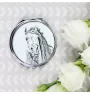 Pintabian - pocket mirror with a horse, personalized mirror for a purse, compact mirror with Art-Dog brand print