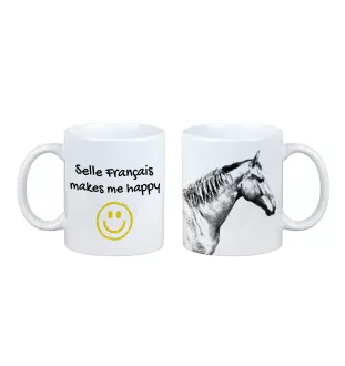 Selle Francais kubek z koniem Makes me happy Art-Dog