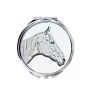 Cheval de course à la retraite - miroir de poche avec cheval, miroir personnalisé pour sac à main, miroir compact avec impression de la marque Art-Dog
