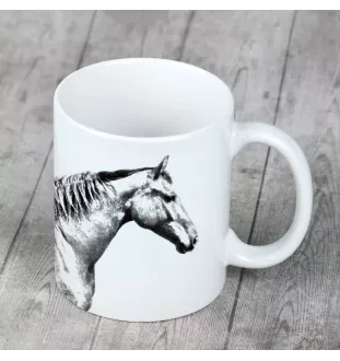 Selle Français - tasse avec un cheval, une tasse joyeuse pour les amoureux des chiens, un cadeau personnalisé de la marque Art-Dog