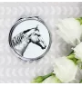Selle Français - miroir de poche avec cheval, miroir personnalisé pour sac à main, miroir compact avec impression de la marque Art-Dog