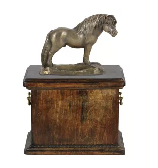 Shetland - Eine Urne für die Asche eines Pferdes, eine Urne mit einer Statue, eine elegante Urne mit einem Pferd von der Marke Art-Dog.