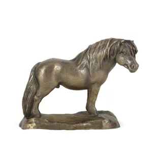 Shetland - Eine Urne für die Asche eines Pferdes, eine Urne mit einer Statue, eine elegante Urne mit einem Pferd von der Marke Art-Dog.