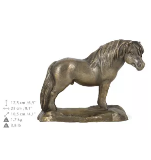 Shetland - Eine Urne für die Asche eines Pferdes, eine Urne mit einer Statue, eine elegante Urne mit einem Pferd von der Marke Art-Dog.