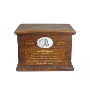 Shetlandpony Urn für Pferdeasche, personalisierte Urne mit Foto, große Box für Pferdeasche von der Marke Art-Dog