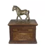 Comté - urne pour cendres de cheval avec statuette, urne personnalisée avec gravure, grande boîte pour cendres de cheval de la marque Art-Dog
