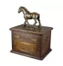 Comté - urne pour cendres de cheval avec statuette, urne personnalisée avec gravure, grande boîte pour cendres de cheval de la marque Art-Dog