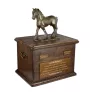 Comté - urne pour cendres de cheval avec statuette, urne personnalisée avec gravure, grande boîte pour cendres de cheval de la marque Art-Dog