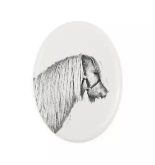 Kuc szetlandzki płyta nagrobna z koniem Art-Dog