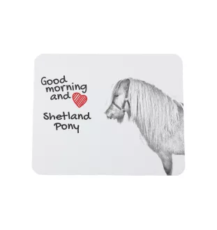 Shetland Pony - mouse pad with print, personalized pad with a horse, unique gadget for an office worker from the Art-Dog brand