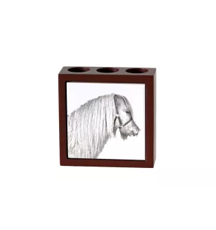 Poney Shetland - porte-stylo avec un cheval, organiseur de bureau avec impression, décoration de bureau personnalisée de la marque Art-Dog