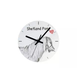 Poney Shetland - horloge murale avec cheval, horloge de table avec impression, décoration personnalisée de la maison de la marque Art-Dog