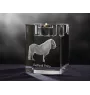 Shetlandpony - Kerzenhalter mit Bild eines Pferdes, Teelichthalter aus Kristall, personalisiertes Geschenk der Marke Art-Dog