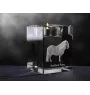 Poney Shetland - Bougeoir avec image d'un cheval, porte bougie en cristal, cadeau personnalisé par la marque Art-Dog