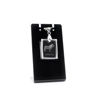 Shetland Pony - Crystal pendant with horse, photo necklace, unique jewellery by Art-Dog