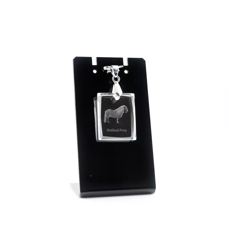Poney Shetland - Crystal pendant with horse, photo necklace, unique jewellery by Art-Dog