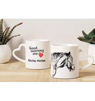 Shire - Tasse mit Hund, entzückende Tasse mit herzförmigem Henkel, universelles Geschenk der Marke Art-Dog