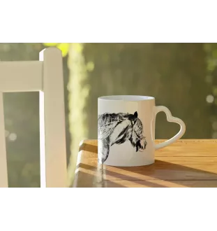 Shire - Tasse mit Hund, entzückende Tasse mit herzförmigem Henkel, universelles Geschenk der Marke Art-Dog