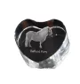 Poney Shetland - une photo de cheval dans un cristal, un cœur en cristal, un cadre exceptionnel avec une photo de la marque Art-Dog