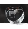 Poney Shetland - une photo de cheval dans un cristal, un cœur en cristal, un cadre exceptionnel avec une photo de la marque Art-Dog