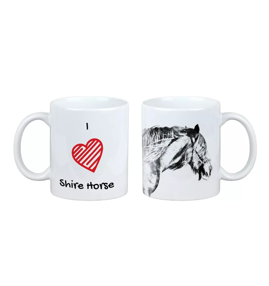 Shire - cup with a horse, cute cup with graphics, a gift with your photo from the Art-Dog brand