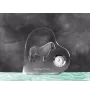 Shetlandpony - Kristalluhr mit einem Pferdebild, Herzregal-Uhr, personalisierte Standuhr der Marke Art-Dog