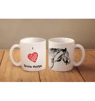Shire - cup with a horse, cute cup with graphics, a gift with your photo from the Art-Dog brand