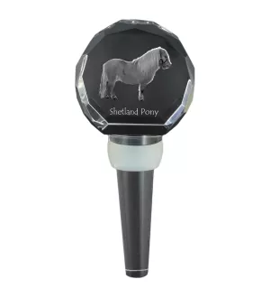 Shetlandpony - Kristallflaschenverschluss mit Pferd, einzigartiger Weinverschluss mit Foto, personalisiertes Geschenk für Sommelier der Marke Art-Dog