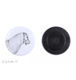 Shetlandpony - Magnet mit Pferd, ein einzigartiges Abdruck des Pferdes der Marke Art-Dog