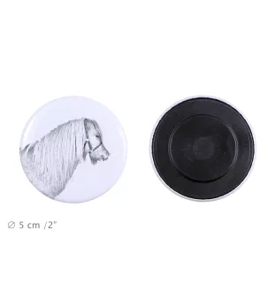 Shetlandpony - Magnet mit Pferd, ein einzigartiges Abdruck des Pferdes der Marke Art-Dog