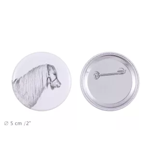 Poney Shetland - aimant avec cheval, empreinte exceptionnelle de cheval de la marque Art-Dog