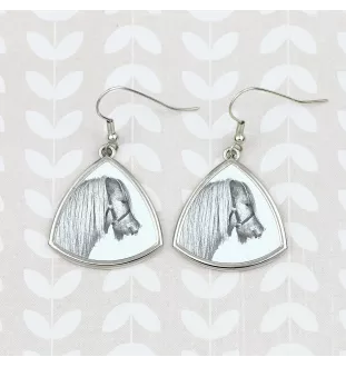 Poney Shetland - boucles d'oreilles avec un cheval, boucles d'oreilles pendantes avec une image, bijoux personnalisés avec l'impression de la marque Art-Dog