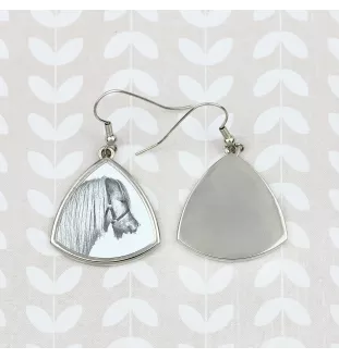 Shetlandpony - Pferdeohrringe, hängende Ohrringe mit einem Bild, personalisierter Schmuck mit dem Aufdruck der Marke Art-Dog