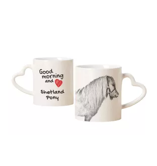 Shetland Pony - cup with a dog, adorable cup with a heart-shaped handle, universal gift from the Art-Dog brand