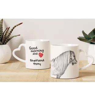 Shetlandpony - Tasse mit Hund, entzückende Tasse mit herzförmigem Henkel, universelles Geschenk der Marke Art-Dog