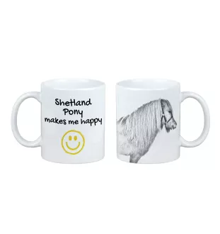 Shetlandpony - Becher mit Pferd, fröhlicher Becher für Hundefreunde, personalisiertes Geschenk der Marke Art-Dog