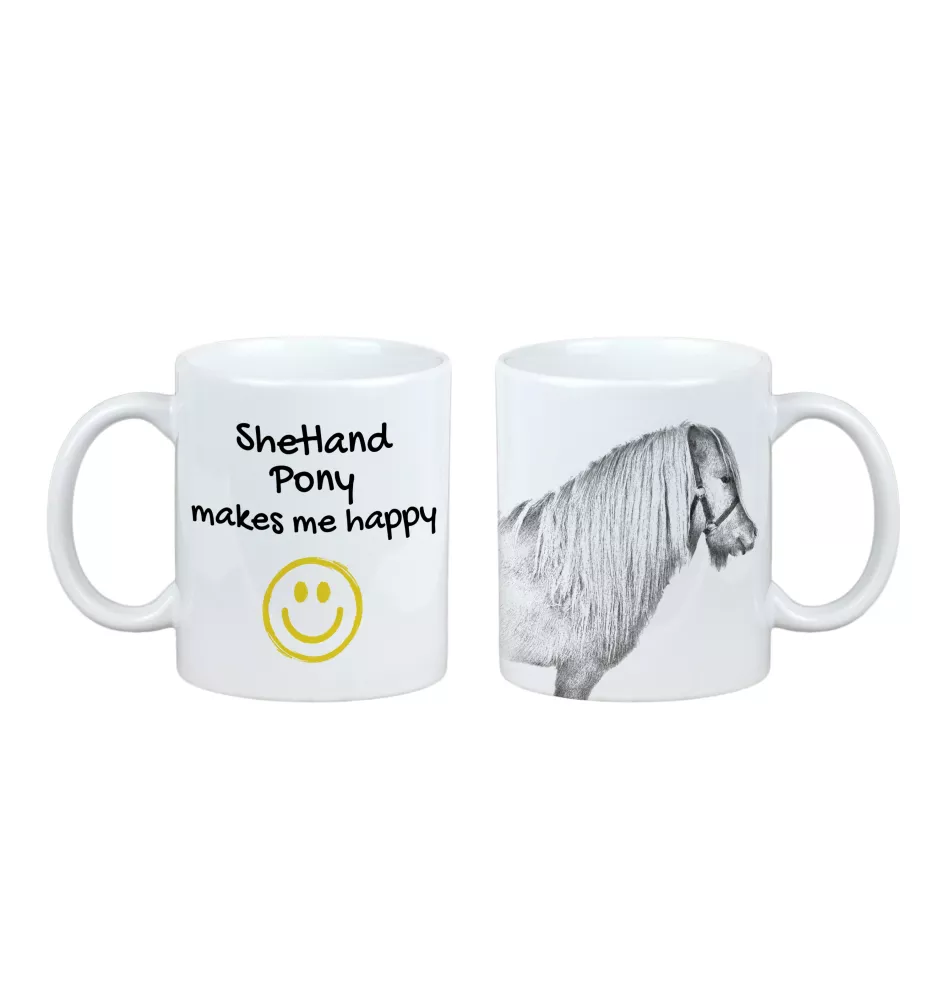 Shetlandpony - Becher mit Pferd, fröhlicher Becher für Hundefreunde, personalisiertes Geschenk der Marke Art-Dog