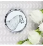 Shetland Pony - pocket mirror with a horse, personalized mirror for a purse, compact mirror with Art-Dog brand print