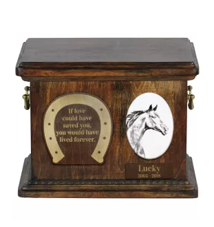 Zweibrücker - urne pour les cendres d'un cheval, urne pour cheval avec photo, boîte personnalisée pour les cendres d'un animal de la marque Art-Dog